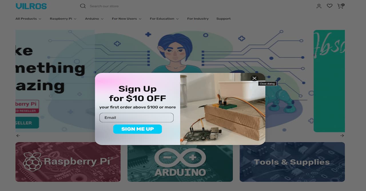 Vilros - E-Commerce Redesign for Maker & STEM Hardware