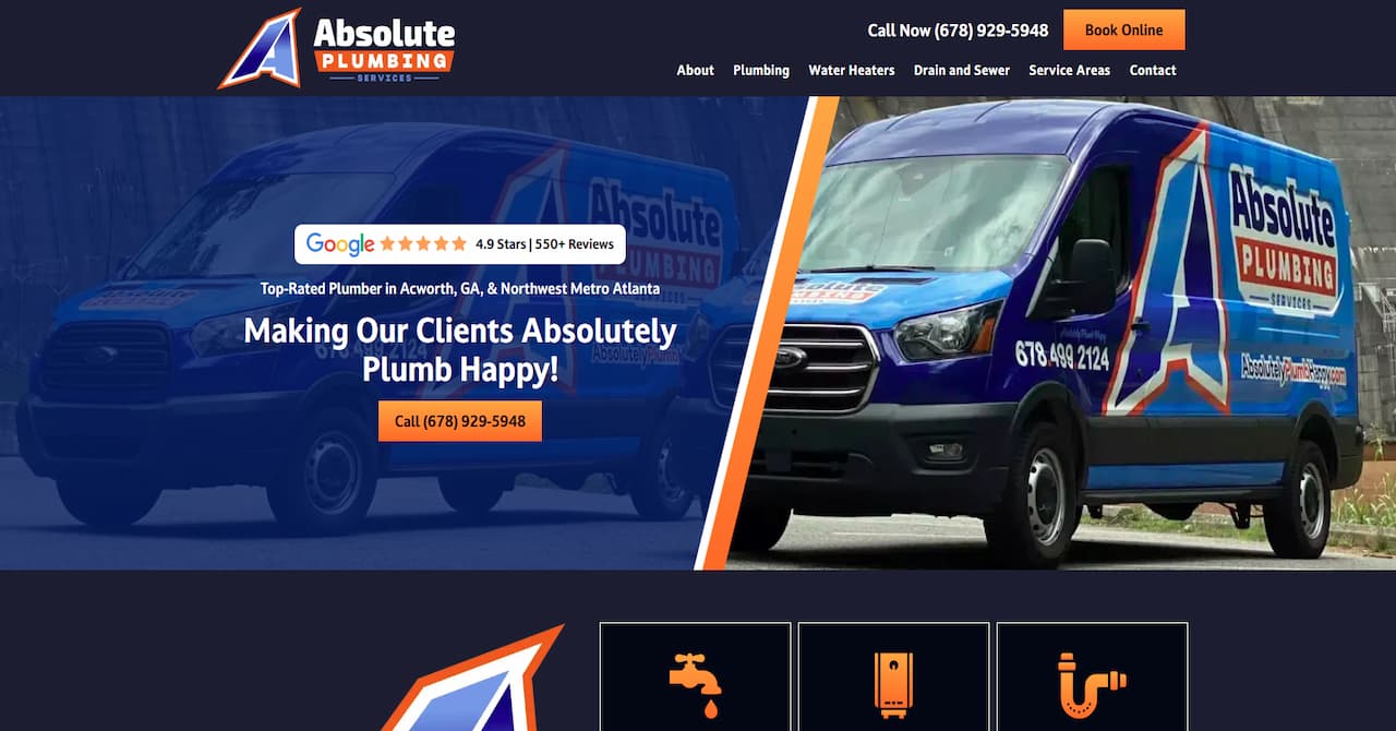 Absolutely Plumb Happy – Modern Plumbing Service Website