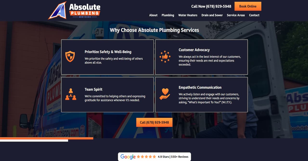 Absolutely Plumb Happy – Modern Plumbing Service Website